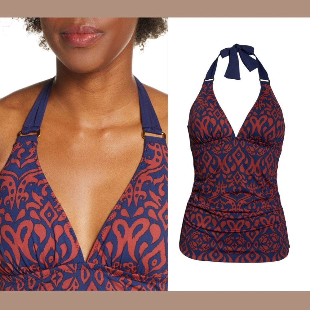 NEW Tommy Bahama Ikat Diamonds Tankini Top XS - Picture 2 of 12